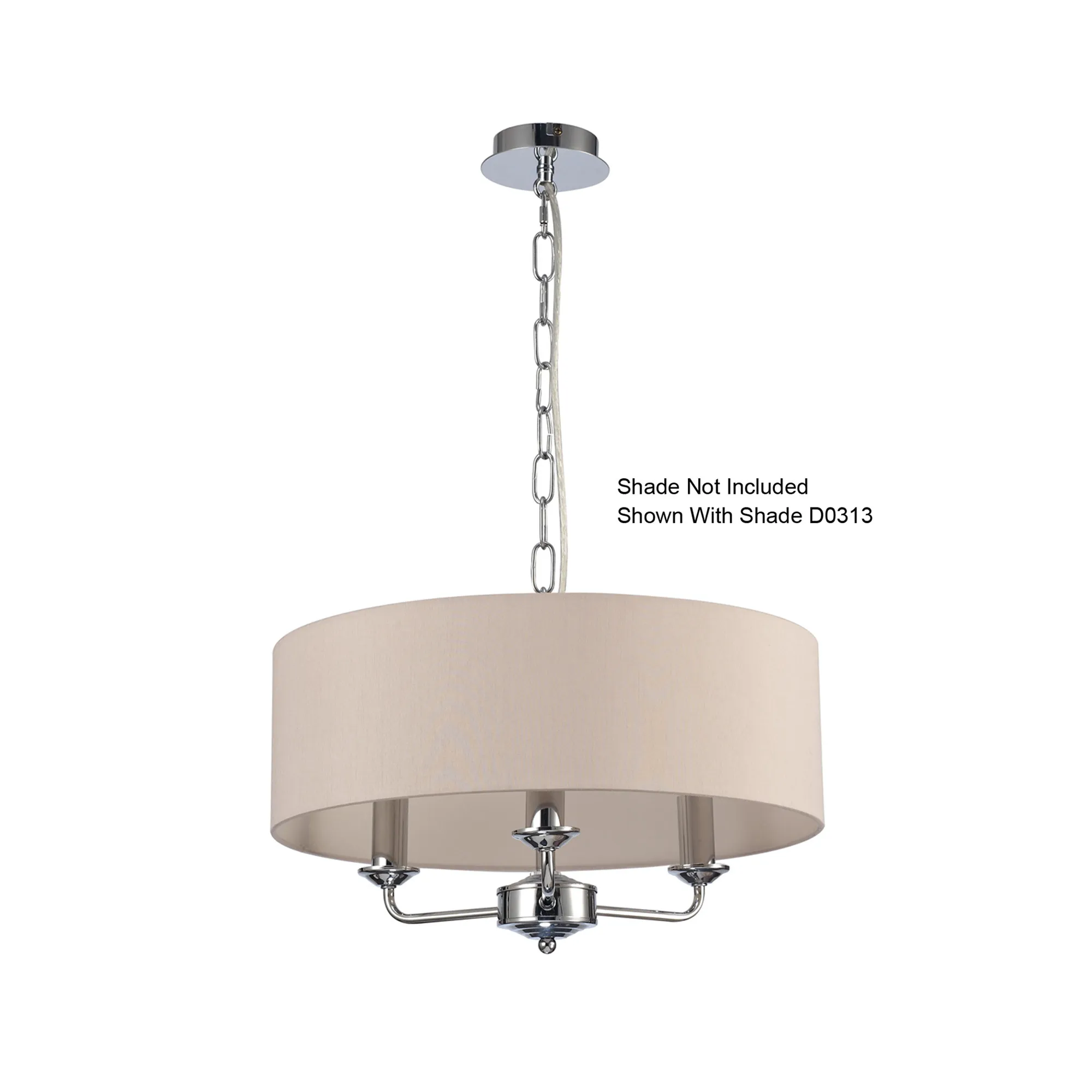 Banyan Pendant 3 Light Polished Chrome D0354  Deco Banyan
